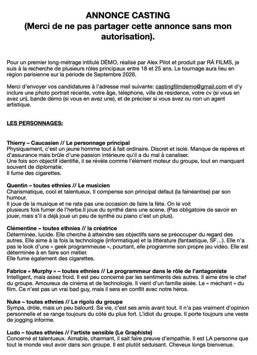 Affiche du projet